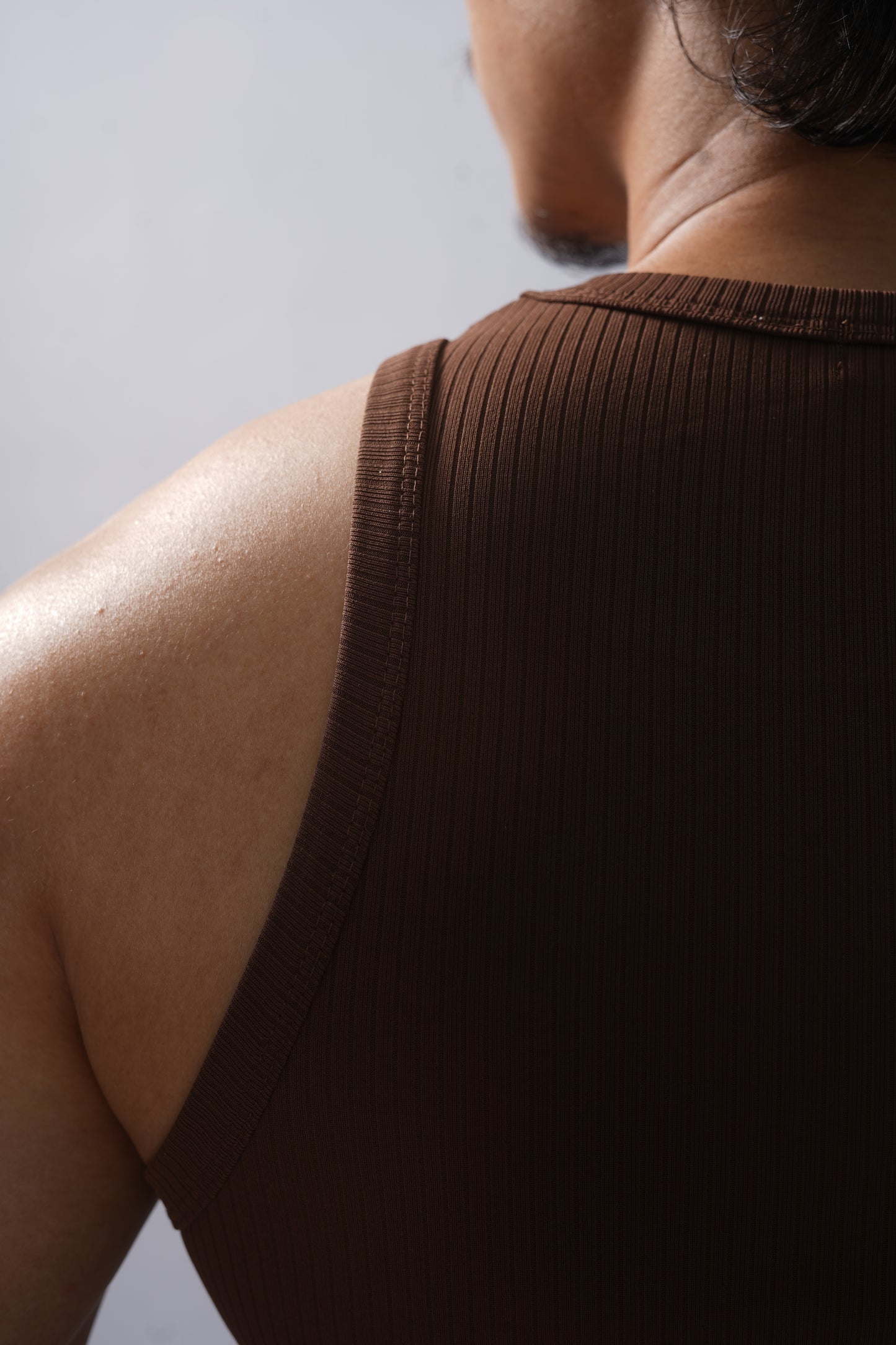 The Rebel Edge Crew Neck Vest- Brown