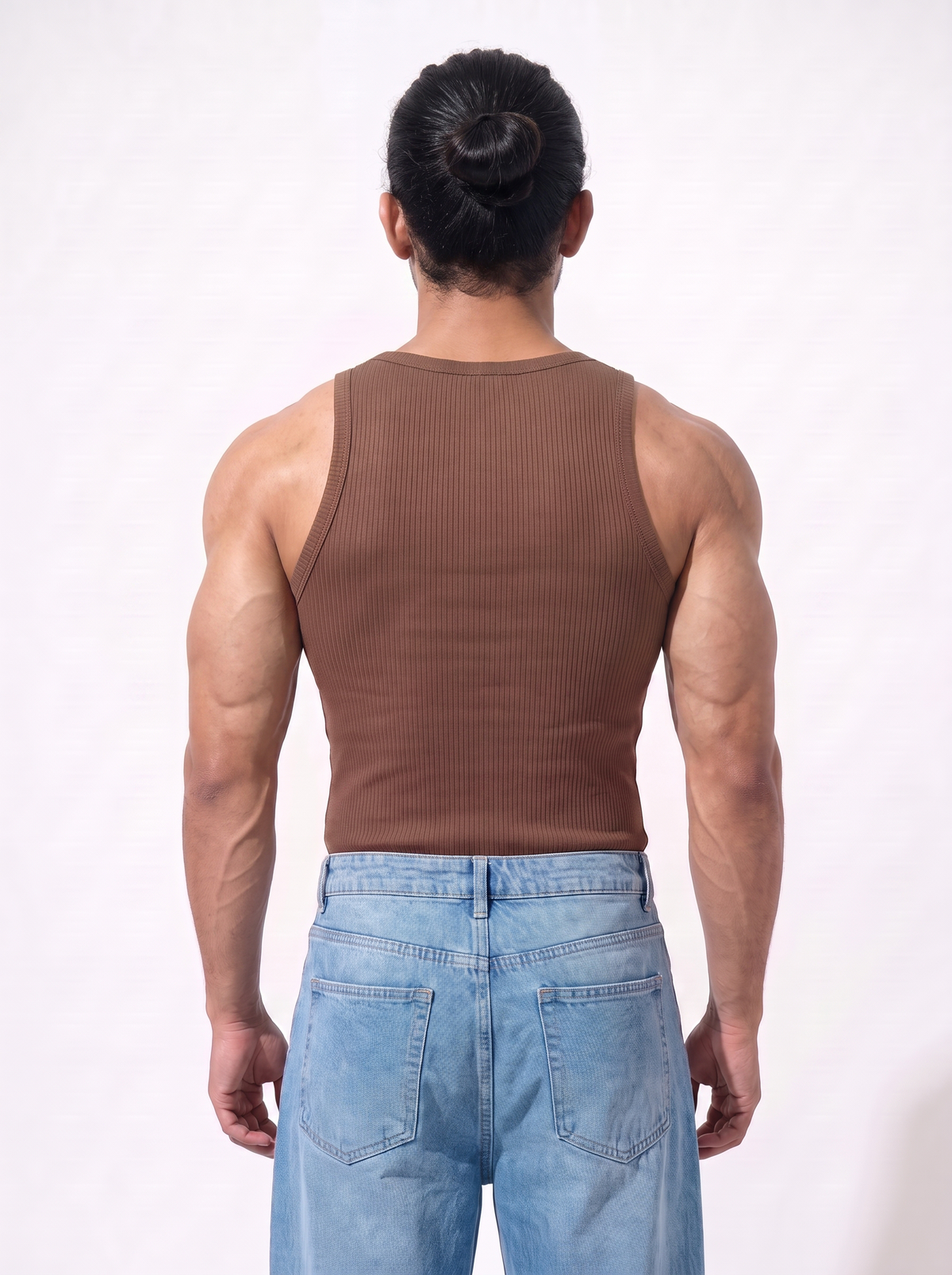 The Luxe Buckle Vest-Brown