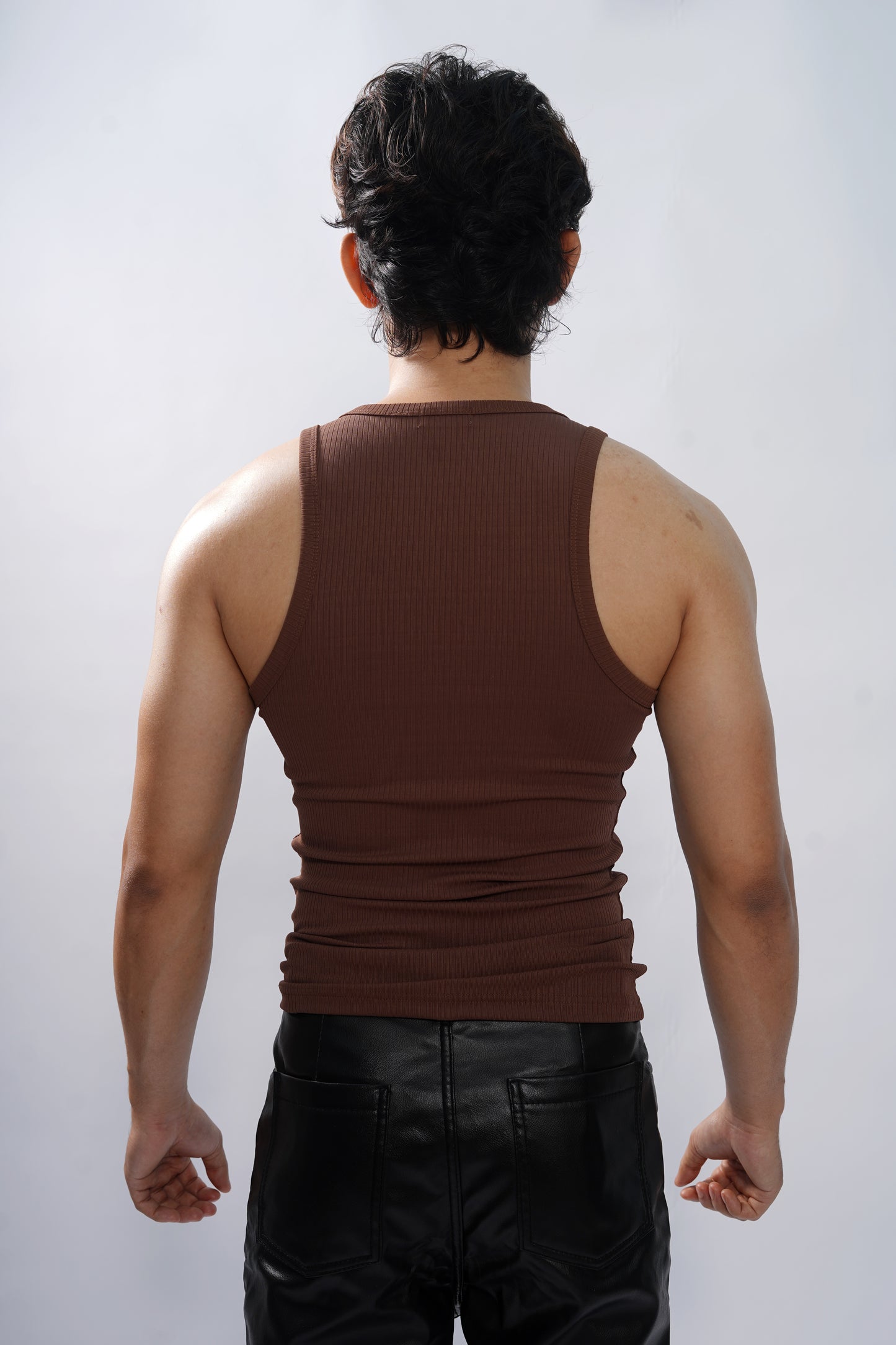 The Luxe Buckle Vest-Brown