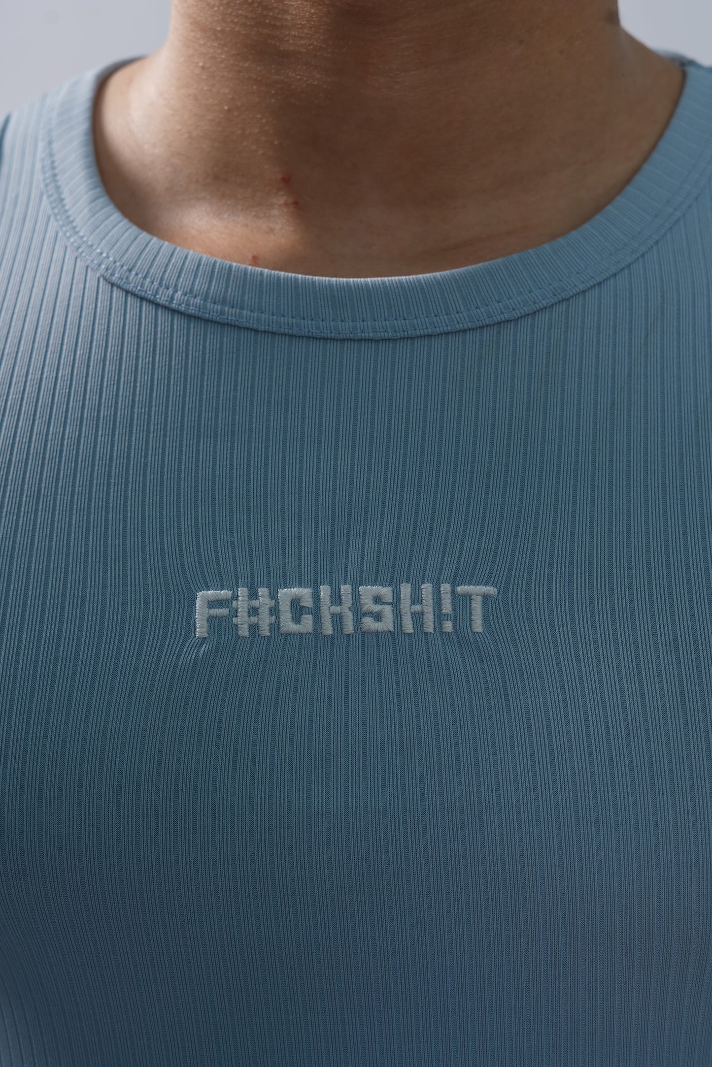 The Rebel Edge Crew Neck Vest- Sky Blue