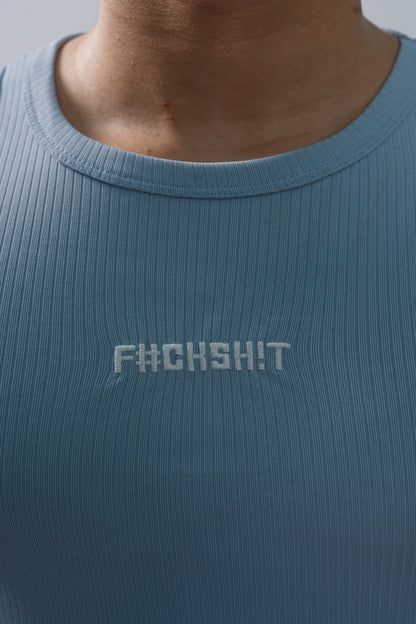 The Rebel Edge Crew Neck Vest- Sky Blue