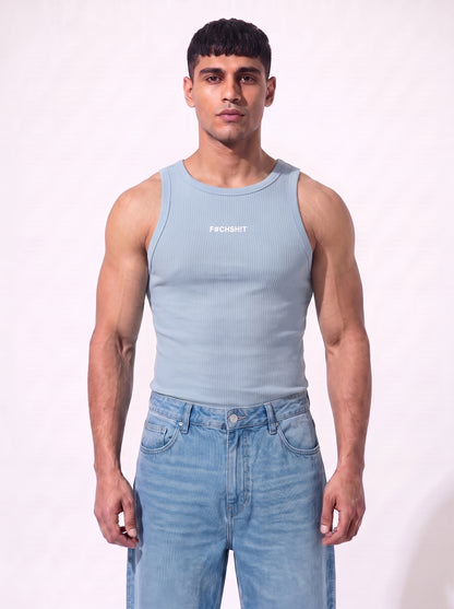 The Rebel Edge Crew Neck Vest- Sky Blue