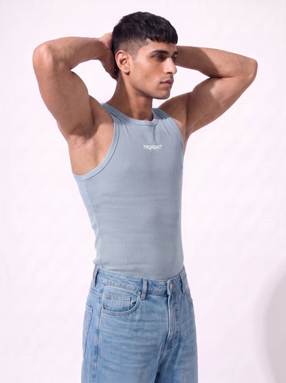 The Rebel Edge Crew Neck Vest- Sky Blue