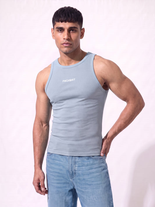 The Rebel Edge Crew Neck Vest- Sky Blue